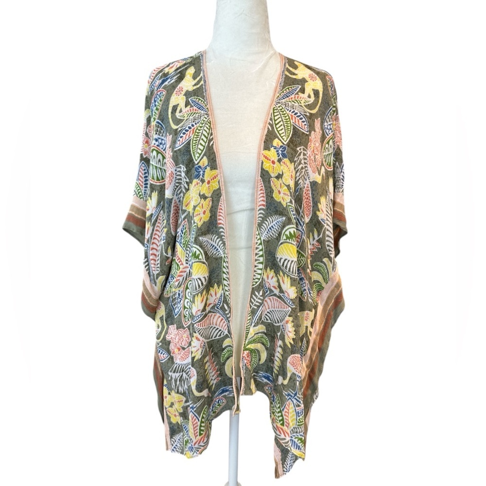 Chicos Tropical Print Kimono - Picture 2 of 8